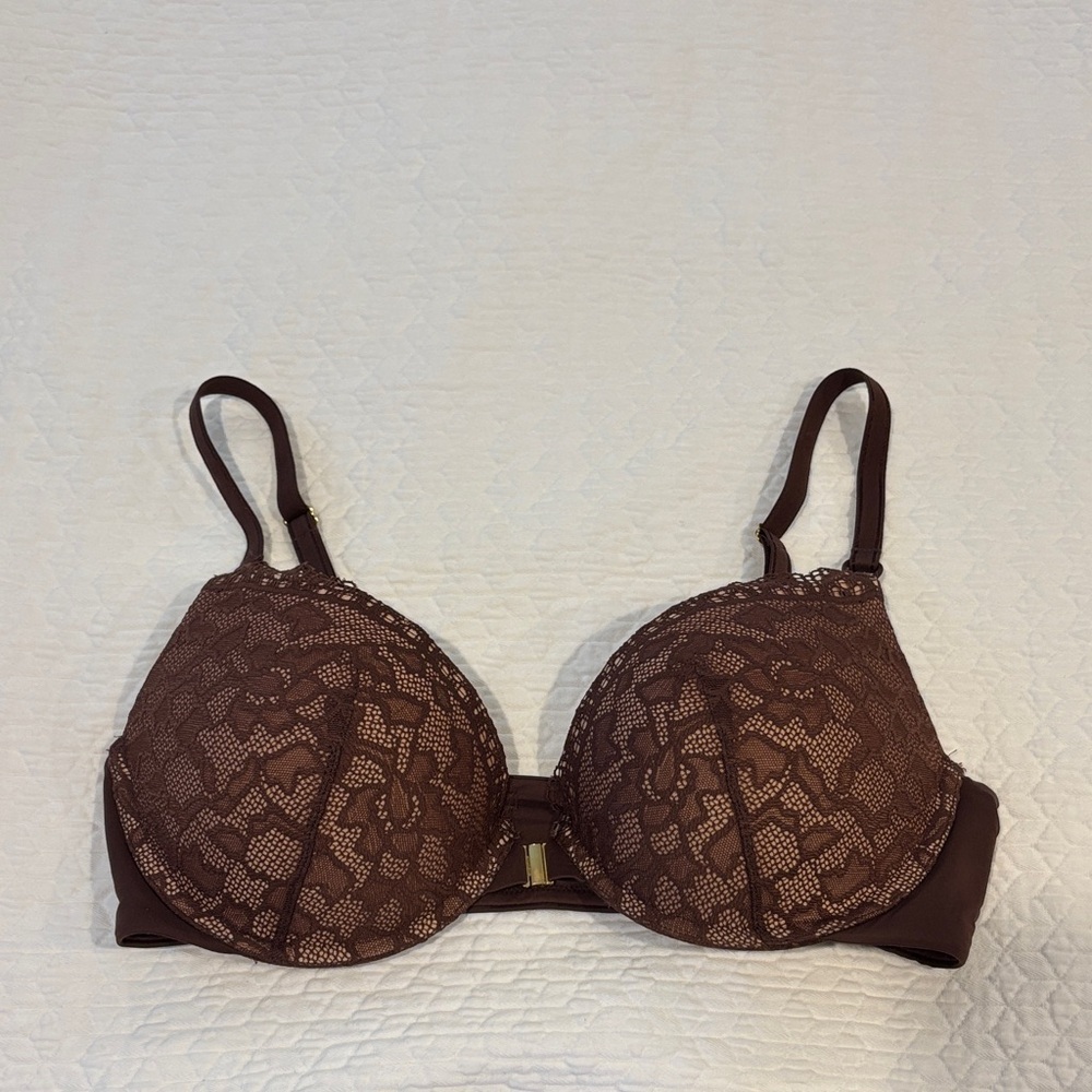 Soma Elegant Lace Brown Bra